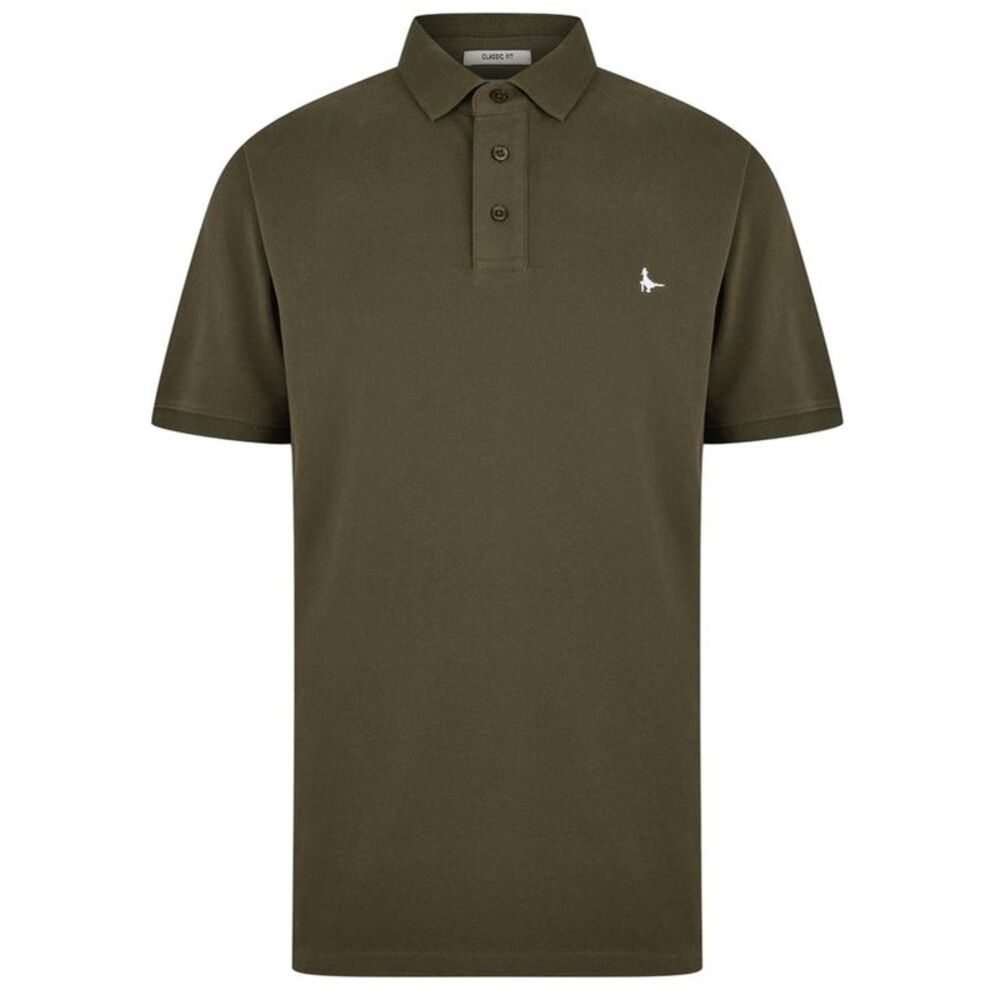 Jack Wills Mens Classic Embroidered Logo Polo Shirt / Leaf